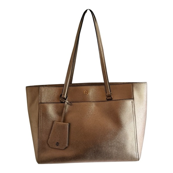 Tory Burch ~Rose Gold Tote~ Pre-Owned - Picture 1 of 10